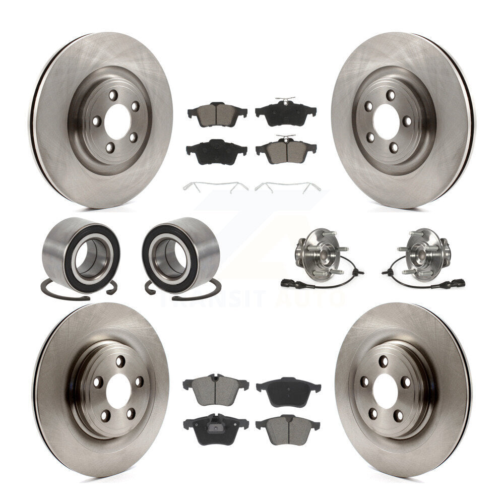 Kit de chaussures de plaquettes de Rotor de frein à disque de roulement de moyeu avant et arrière (10 pièces) pour Jaguar XF XJ X