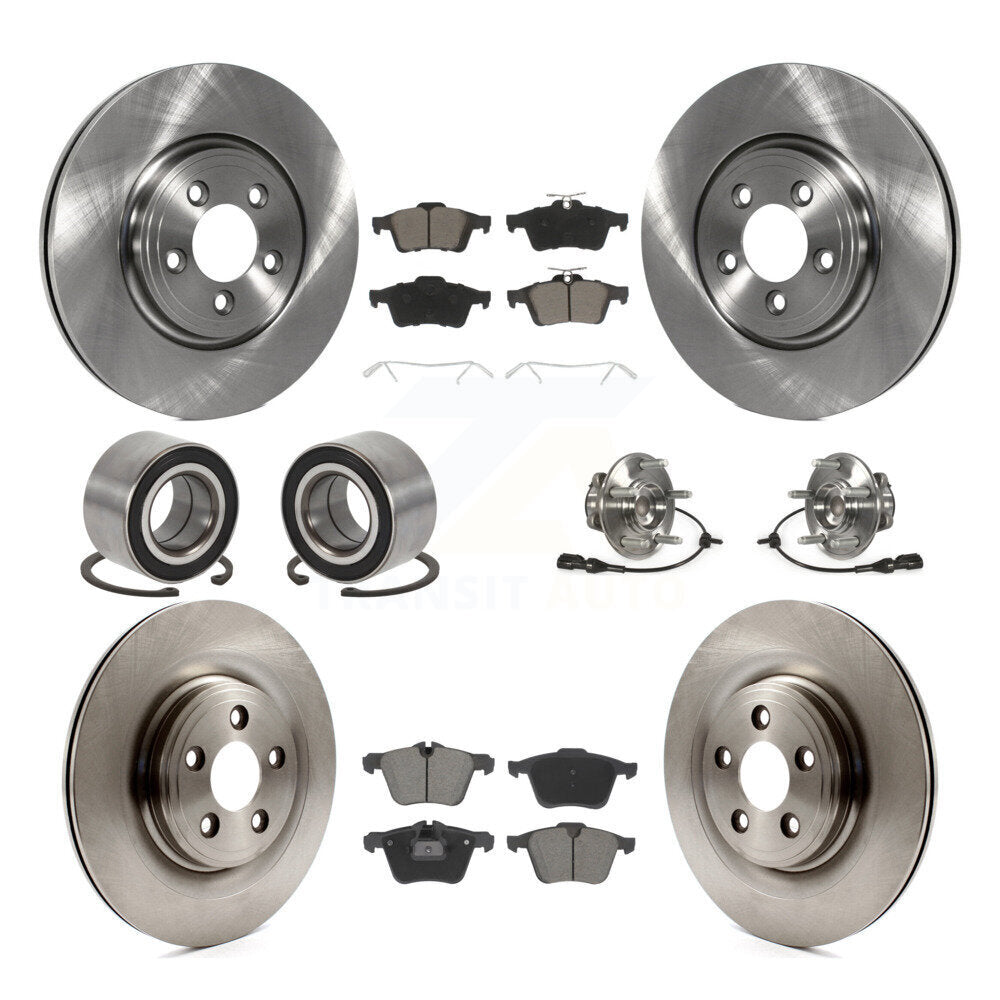 Kit de rotors et plaquettes de frein à disque, roulement de moyeu avant et arrière, 10 pièces, pour Jaguar X