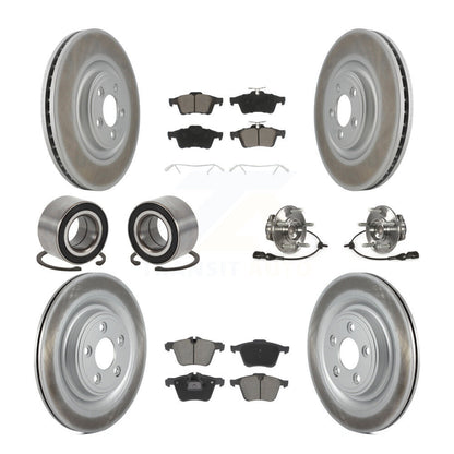 Kit de chaussures de plaquettes de Rotor de frein de manteau de roulement de moyeu avant et arrière (10 pièces) pour Jaguar XF XJ X