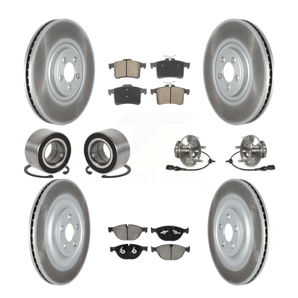 Kit de patins de rotor de frein, roulement de moyeu avant et arrière (10 pièces) pour Jaguar XF XJ XK