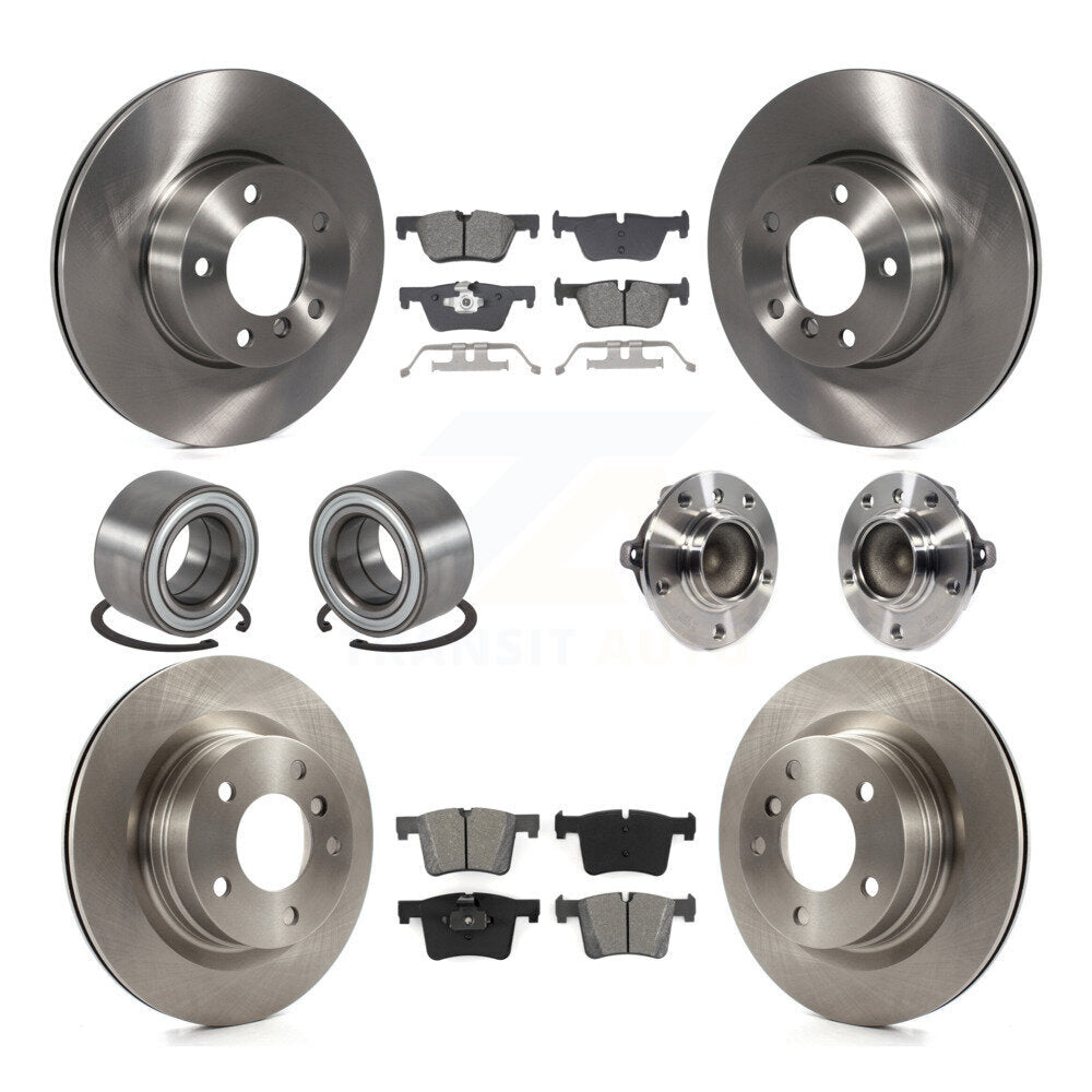 Kit de patins et rotors de frein à disque, roulement de moyeu avant et arrière, 10 pièces, pour BMW 320i 328