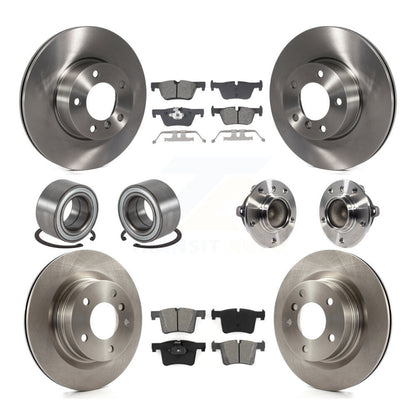 Kit de patins et rotors de frein à disque, roulement de moyeu avant et arrière, 10 pièces, pour BMW 320i 328