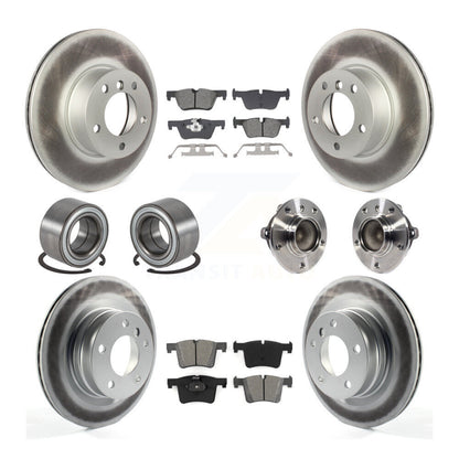 Kit de chaussures de plaquettes de Rotor de frein enduites de roulement de moyeu avant et arrière (10 pièces) pour BMW 320i 328