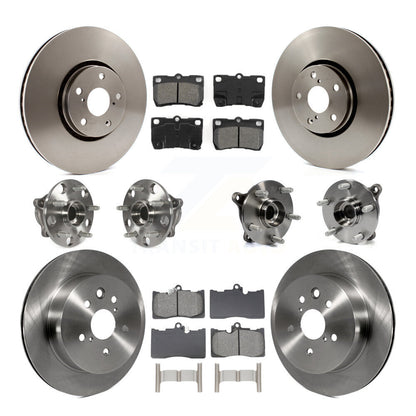 Kit de rotors et plaquettes de frein à disque, roulements de moyeu avant et arrière (10 pièces) pour Lexus IS350