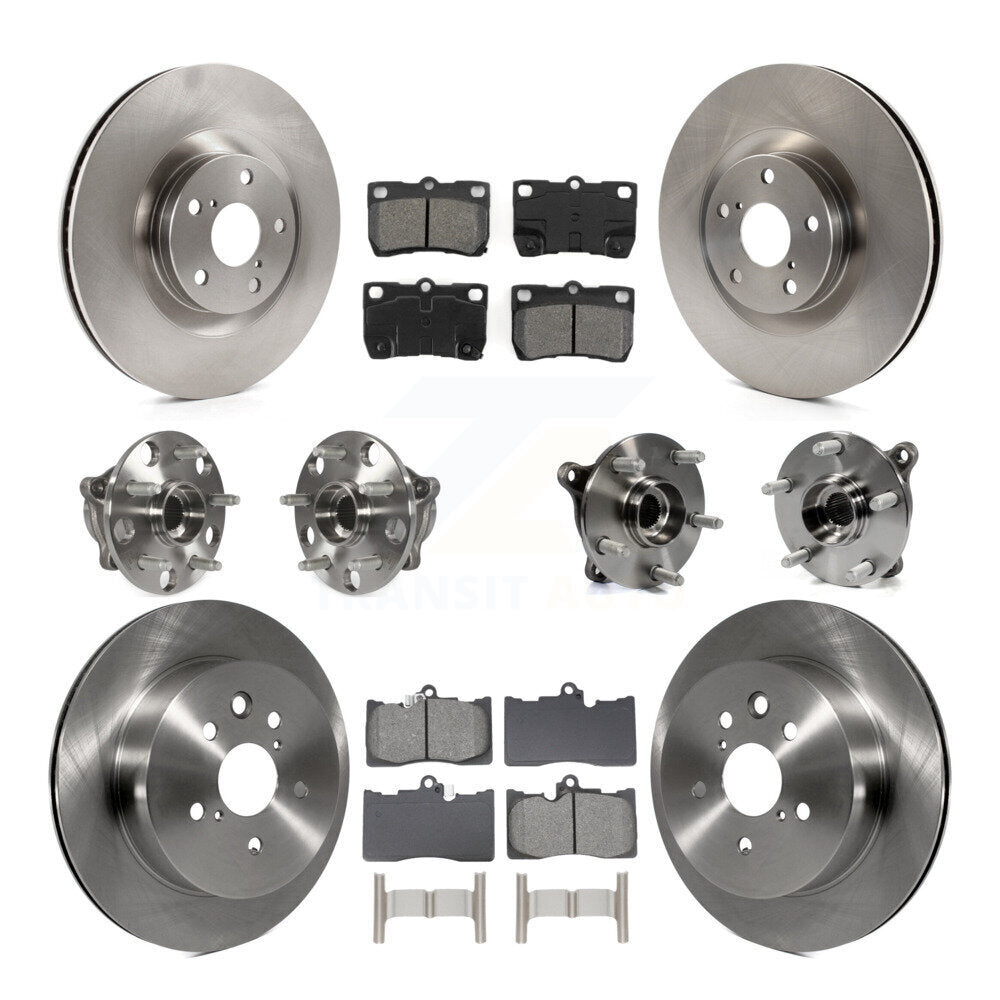 Kit de Rotor et de plaquettes de frein à disque, roulement de moyeu avant et arrière (10 pièces) pour Lexus GS350 IS35