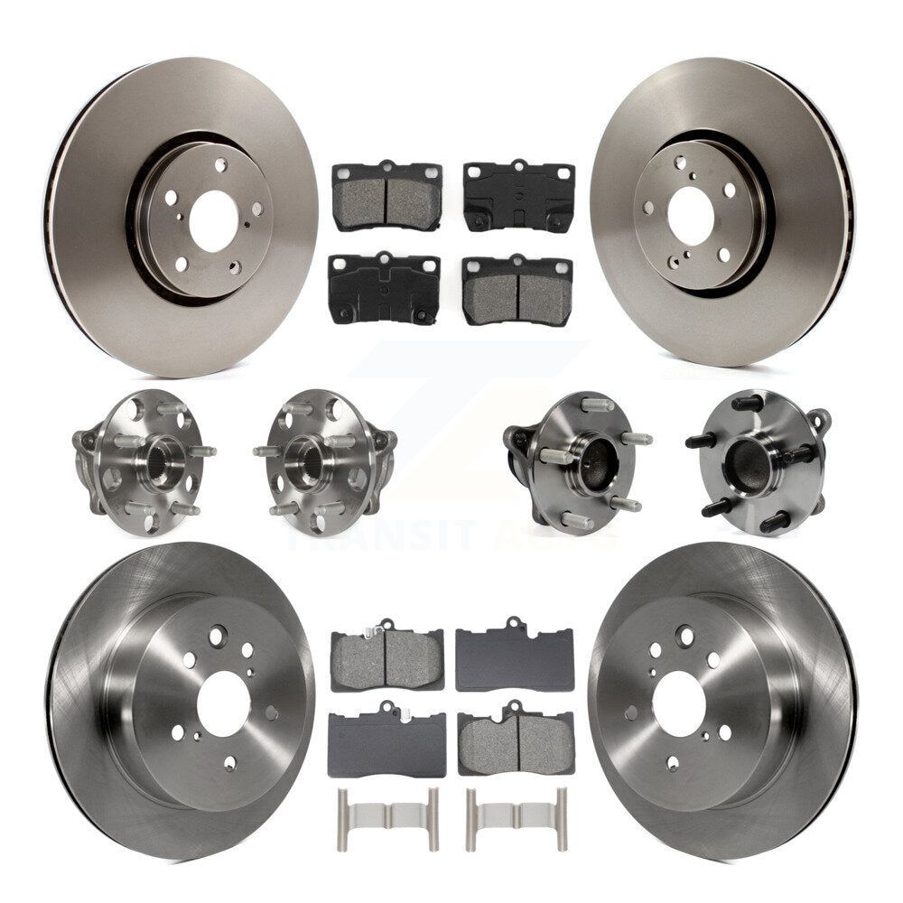 Kit de Rotor et de plaquettes de frein, roulement de moyeu avant et arrière (10 pièces) pour Lexus IS350 GS350 GS450