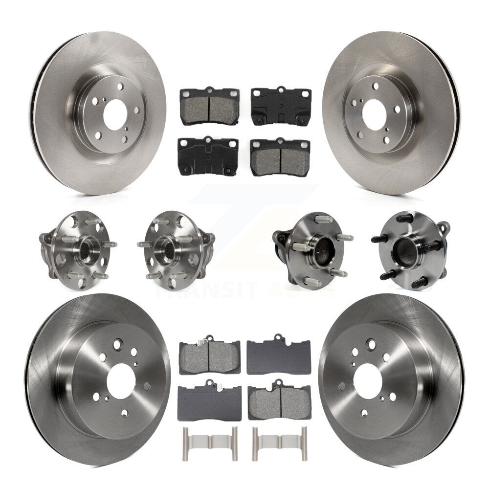 Kit de Rotor et de plaquettes de frein, roulement de moyeu avant et arrière (10 pièces) pour Lexus IS350 GS350 GS450