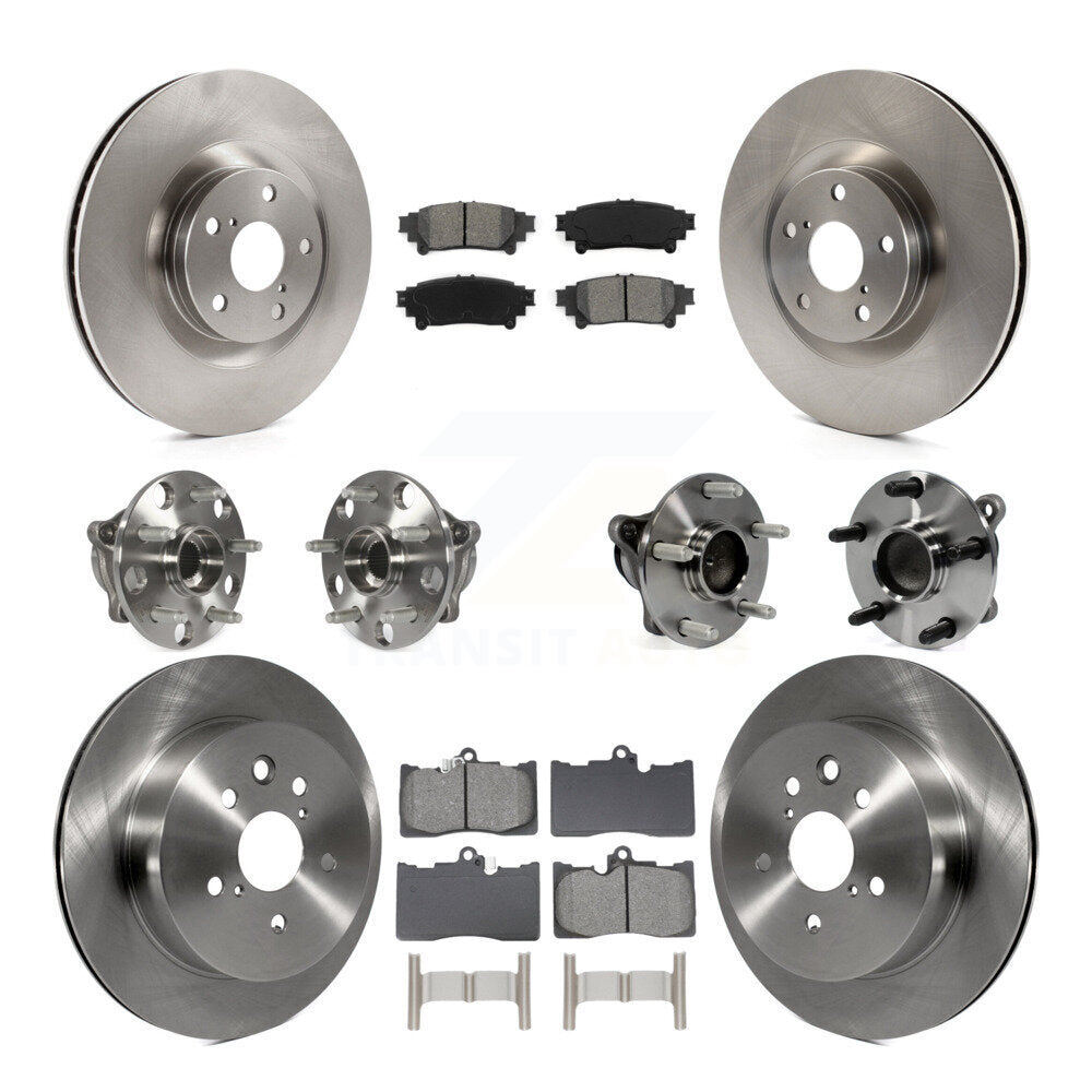 Kit de Rotor et plaquettes de frein, roulement de moyeu avant et arrière (10 pièces) pour Lexus IS350 C F Sport