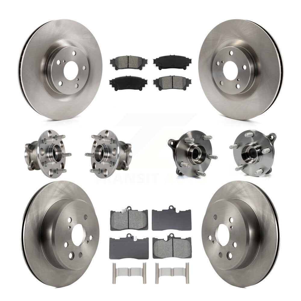 Kit de rotors et plaquettes de frein avec roulement de moyeu avant et arrière (10 pièces) pour Lexus IS300 IS350 GS35