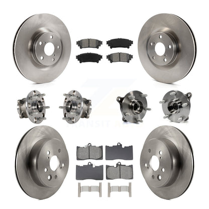 Kit de rotors et plaquettes de frein avec roulement de moyeu avant et arrière (10 pièces) pour Lexus IS300 IS350 GS35