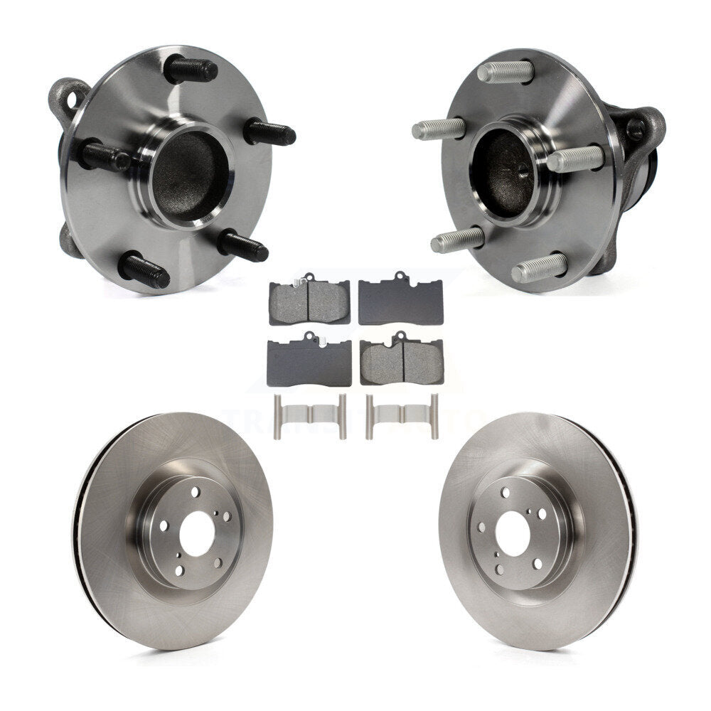 Kit de Rotor et de plaquettes de frein, roulement de moyeu avant (5 pièces) pour Lexus IS350 GS350 GS450h GS46