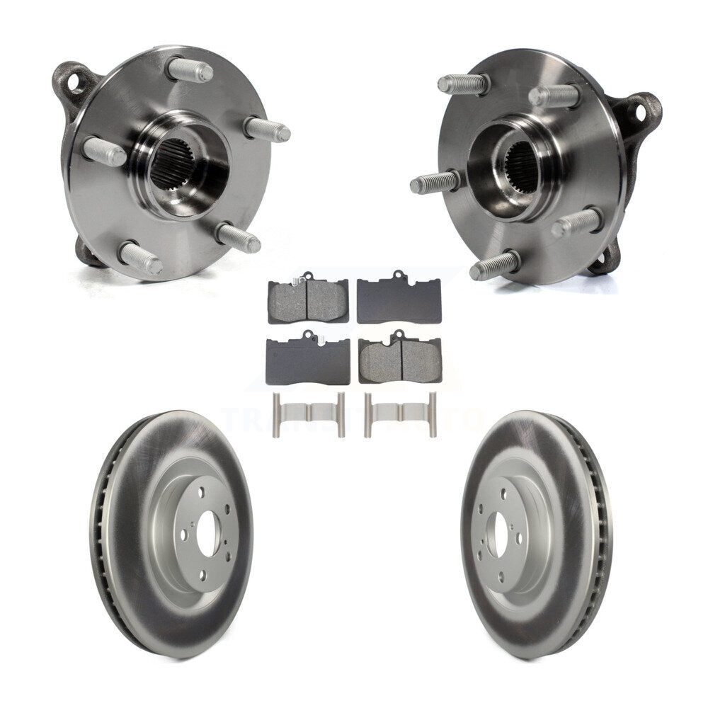 Kit de rotor et de plaquettes de frein revêtus de roulement de moyeu avant (5 pièces) pour Lexus IS300 IS350 GS35