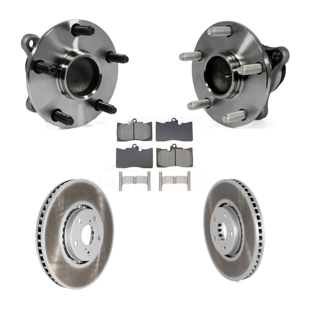 Kit de plaquettes de rotor de frein enduites de roulement de moyeu avant (5 pièces) pour Lexus IS350 GS350 GS450
