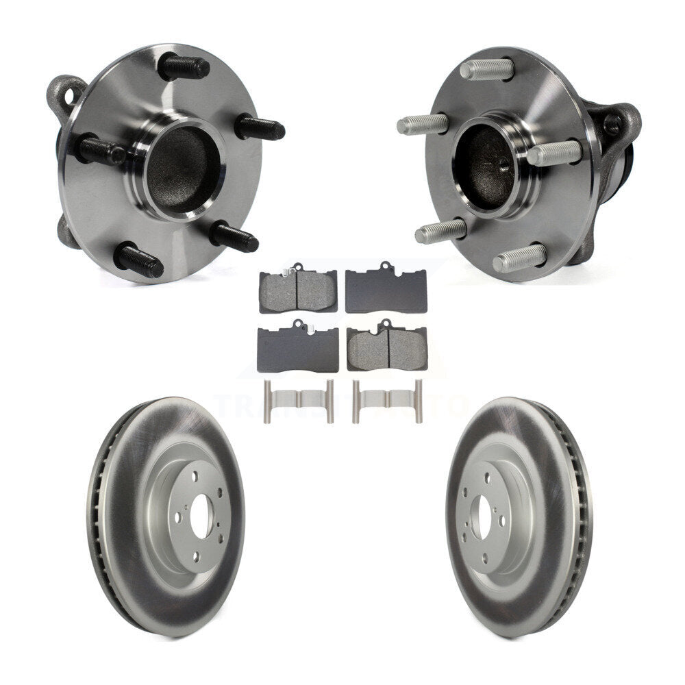 Kit de plaquettes de rotor de frein enduites de roulement de moyeu avant (5 pièces) pour Lexus IS350 GS350 GS450