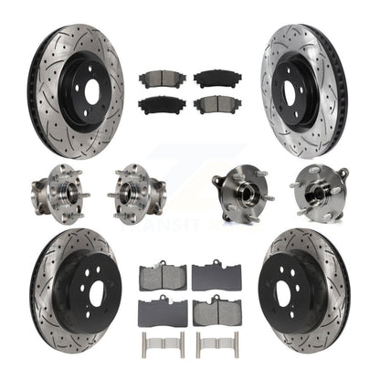 Kit de rotor et de plaquettes de frein revêtus de roulement de moyeu avant et arrière (10 pièces) pour Lexus IS300 IS35