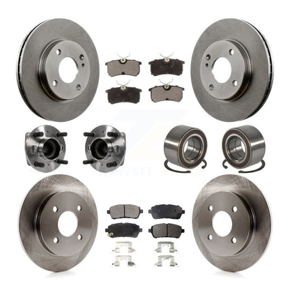 Kit de Rotor et de plaquettes de frein à disque, roulement de moyeu de roue avant et arrière (10 pièces) pour Ford Fiest