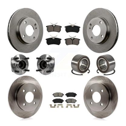 Kit de Rotor et de plaquettes de frein à disque, roulement de moyeu de roue avant et arrière (10 pièces) pour Ford Fiest