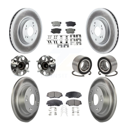 Kit de plaquettes de Rotor de frein, roulement de moyeu avant et arrière (10 pièces) pour Honda Civic Acura IL