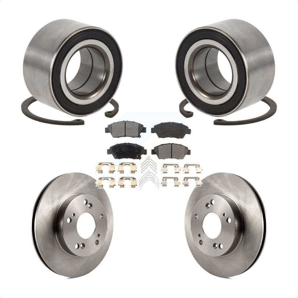 Kit de rotor de frein à disque et de plaquettes en céramique, roulement de roue avant, pour Acura ILX 2015 1.5