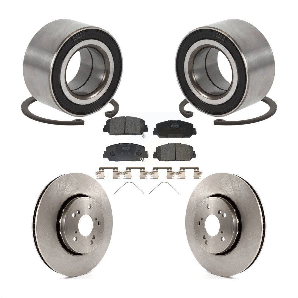 Kit de rotors de frein à disque et de plaquettes en céramique, roulement de roue avant, pour Acura ILX 2016