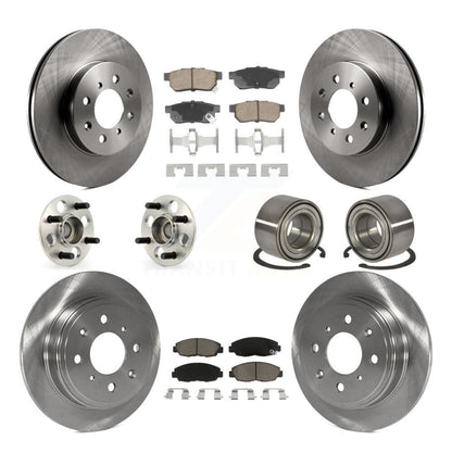 Kit de rotor de frein à disque et de plaquettes en céramique, roulement de moyeu avant et arrière (10 pièces) pour Acura E
