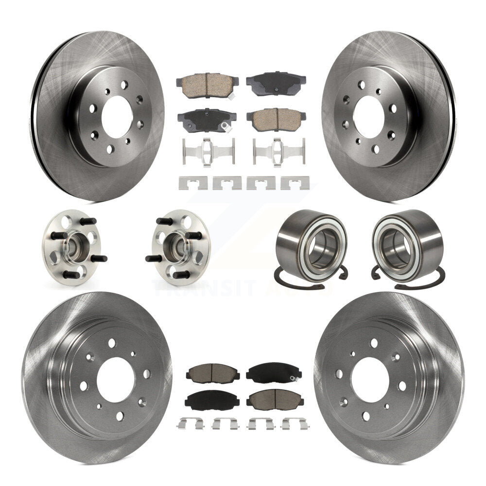 Kit de plaquettes de rotor de frein, roulement de moyeu avant et arrière (10 pièces) pour Acura EL avec 4 roues AB