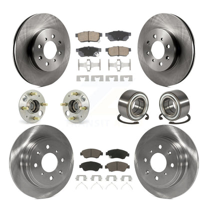 Kit de Rotor et de plaquettes de frein à disque, roulement de moyeu avant et arrière (10 pièces) pour Honda Civic del So