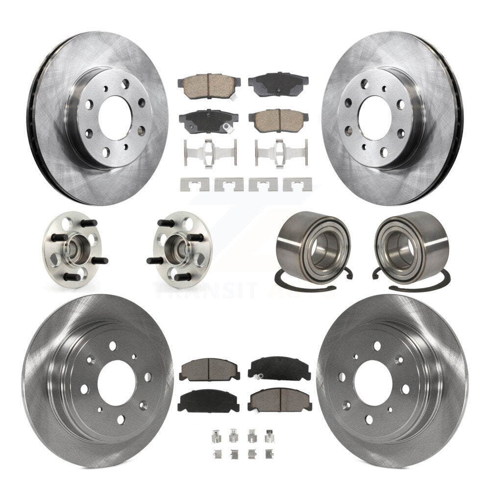 Kit de Rotor et de plaquettes de frein à disque, roulement de moyeu avant et arrière (10 pièces) pour Honda Civic del So