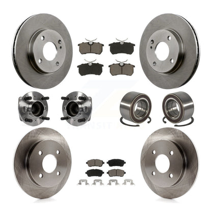 Kit de Rotor et de plaquettes de frein à disque, roulement de moyeu de roue avant et arrière (10 pièces) pour Ford Fiest