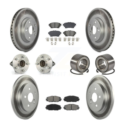 Kit de plaquettes de Rotor de frein à disque enduit de roulement de moyeu avant et arrière (10 pièces) pour Toyota Coroll