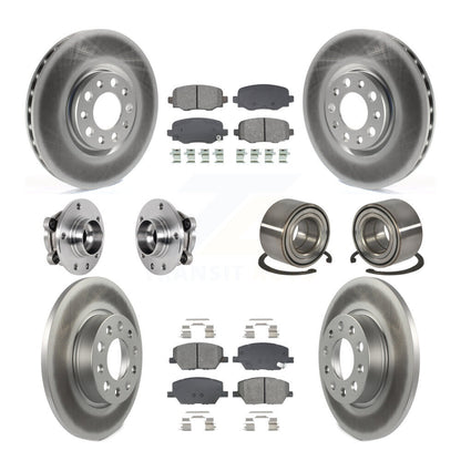 Kit de plaquettes de rotor de frein revêtues de roulement de moyeu avant et arrière (10 pièces) pour Fiat 500X AW 16-18