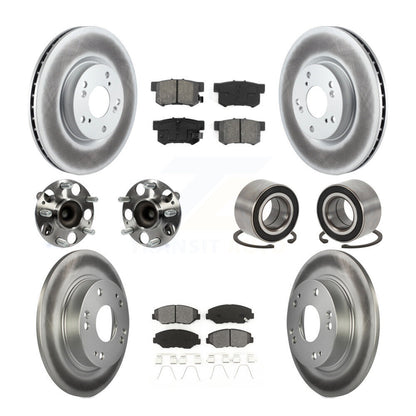 Kit de plaquettes de Rotor de frein, roulement de moyeu avant et arrière (10 pièces) pour Honda Civic Acura IL