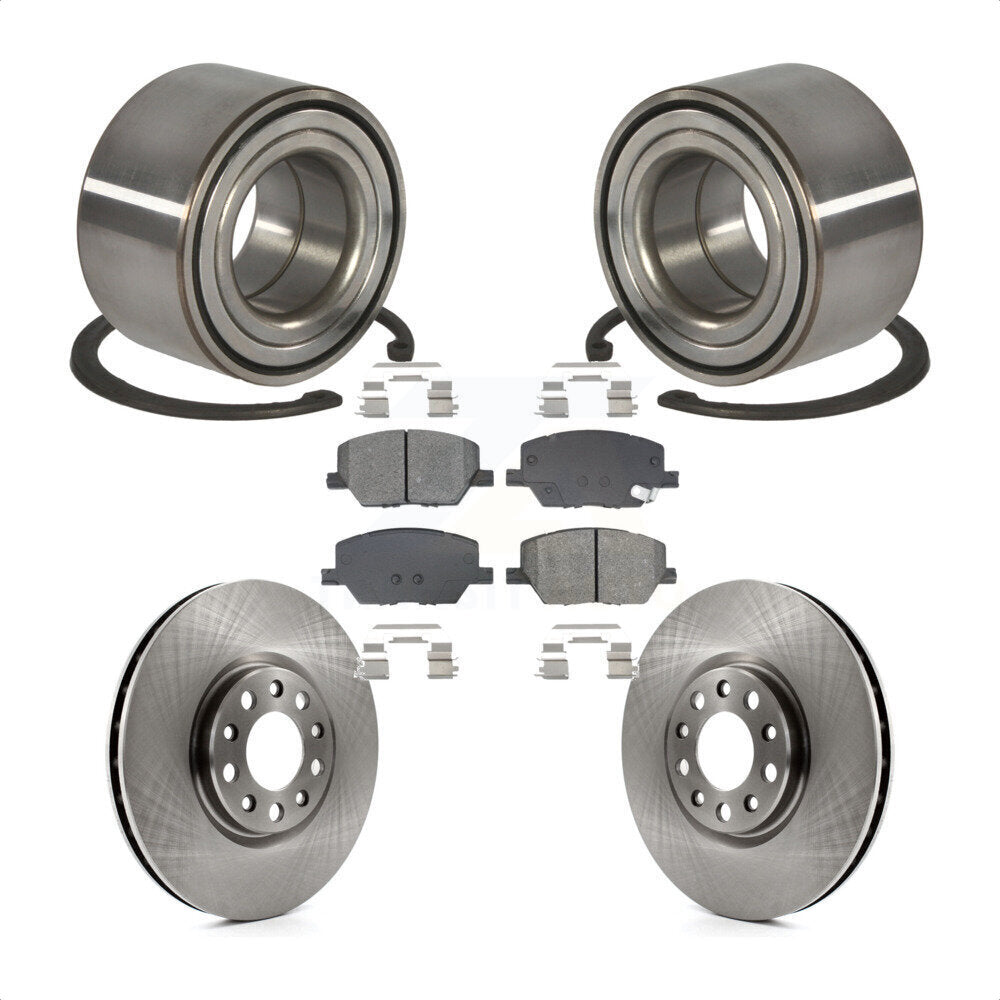 Kit de rotors et plaquettes de frein à disque de roulement de roue avant pour Fiat 500X 2016-2018