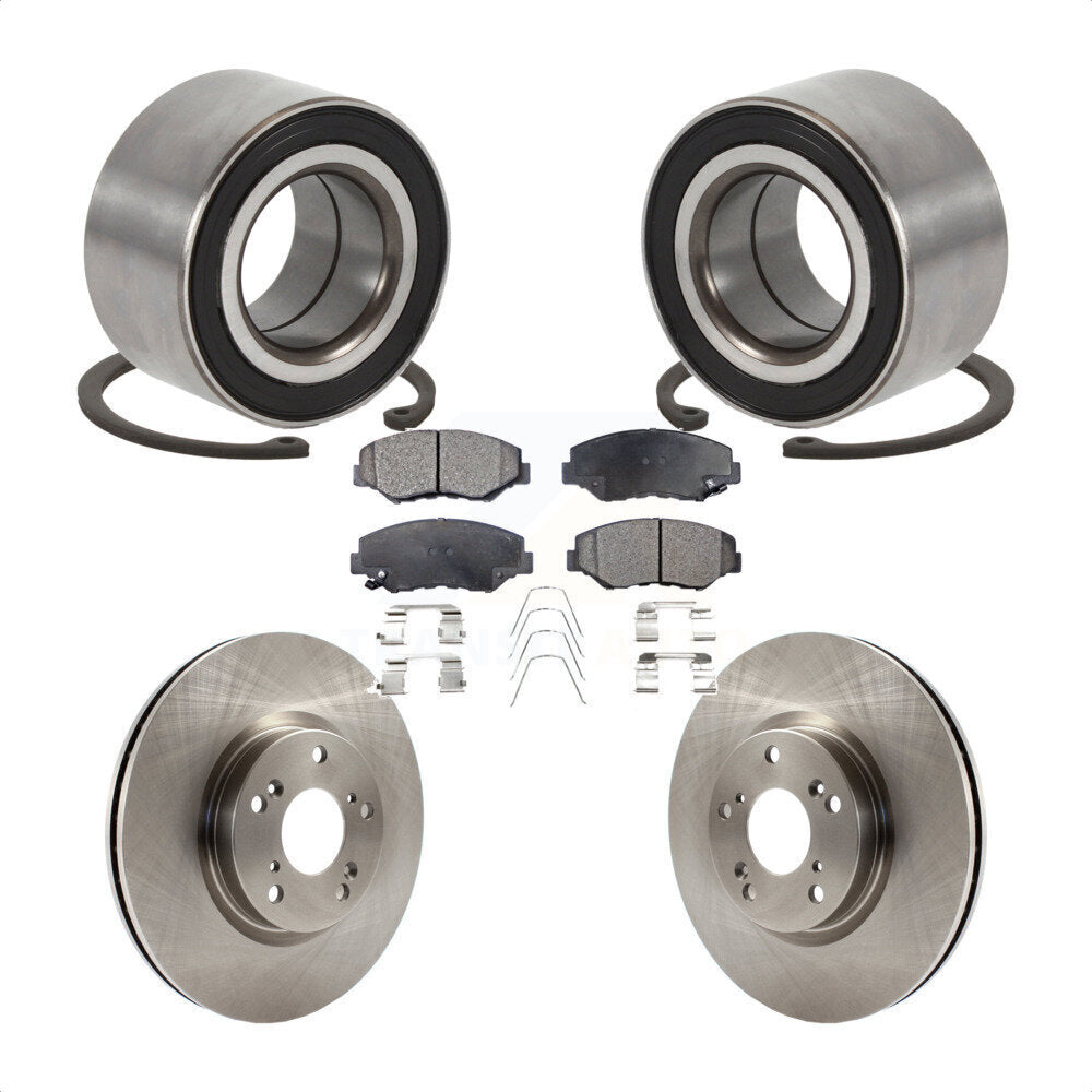 Kit de rotors et plaquettes de frein à disque, roulement de roue avant, pour Honda Civic Acura ILX