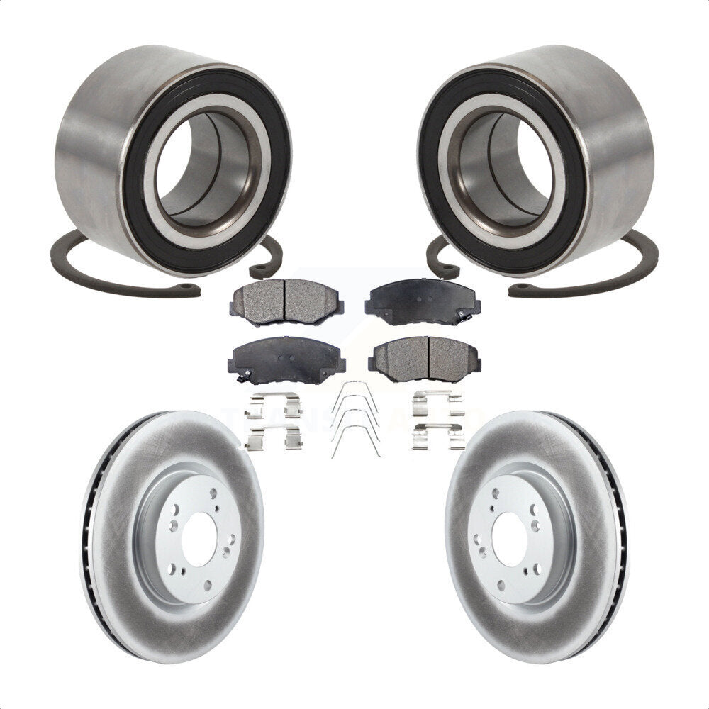 Kit de Rotor et plaquettes de frein à disque revêtu de roulement de roue avant, pour Honda Civic Acura IL