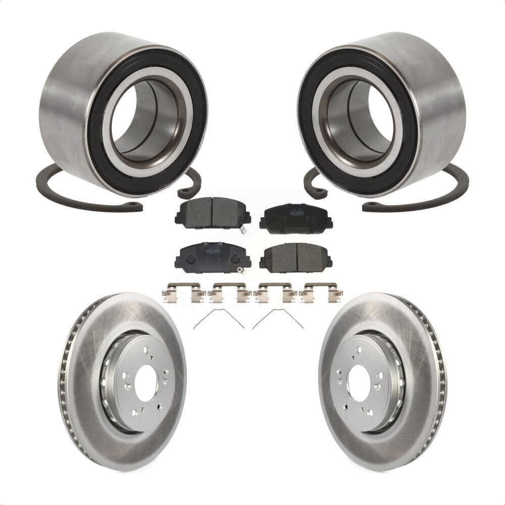 Kit de rotors et plaquettes de frein à disque enduits de roulement de roue avant pour Acura ILX 2016