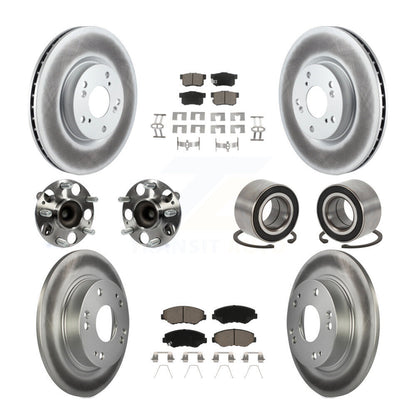 Kit de plaquettes de Rotor de frein, roulement de moyeu avant et arrière (10 pièces) pour Honda Civic Acura IL