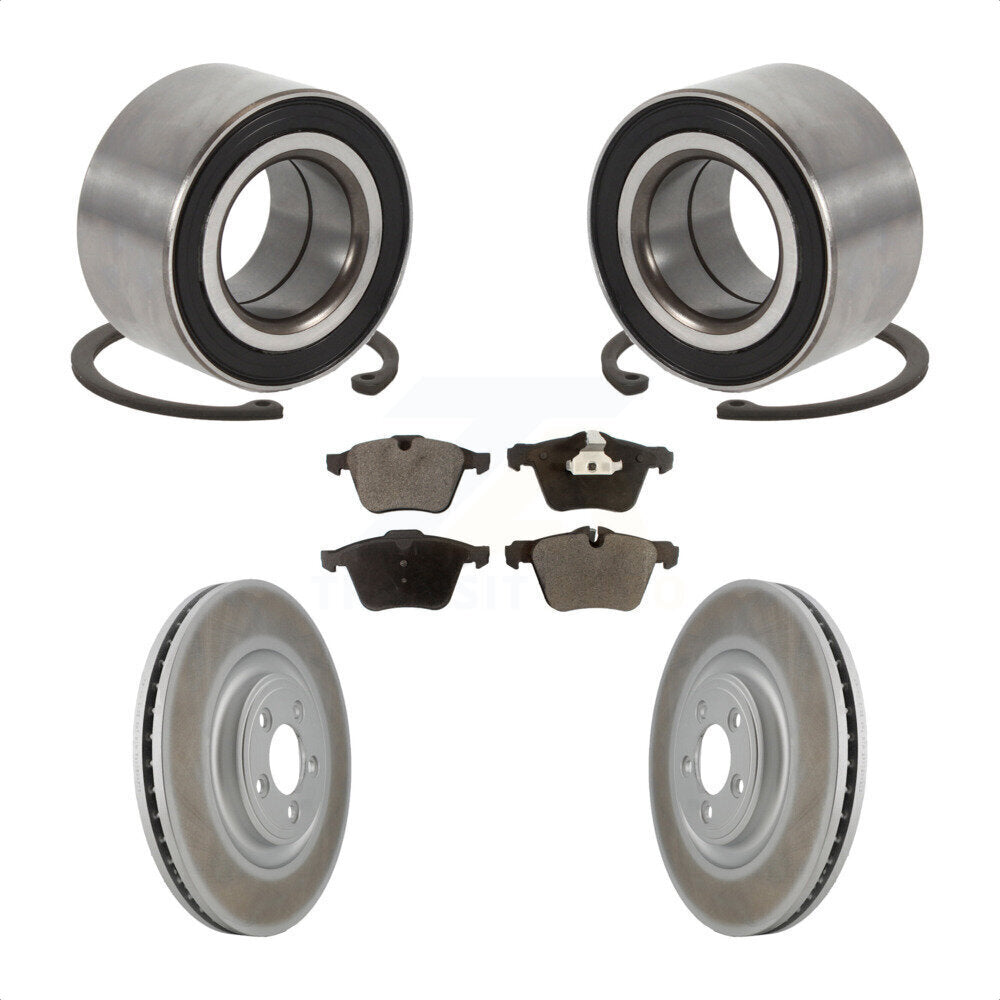 Kit de rotors et plaquettes de frein à disque enduits de roulement de roue avant pour Jaguar XK 2015