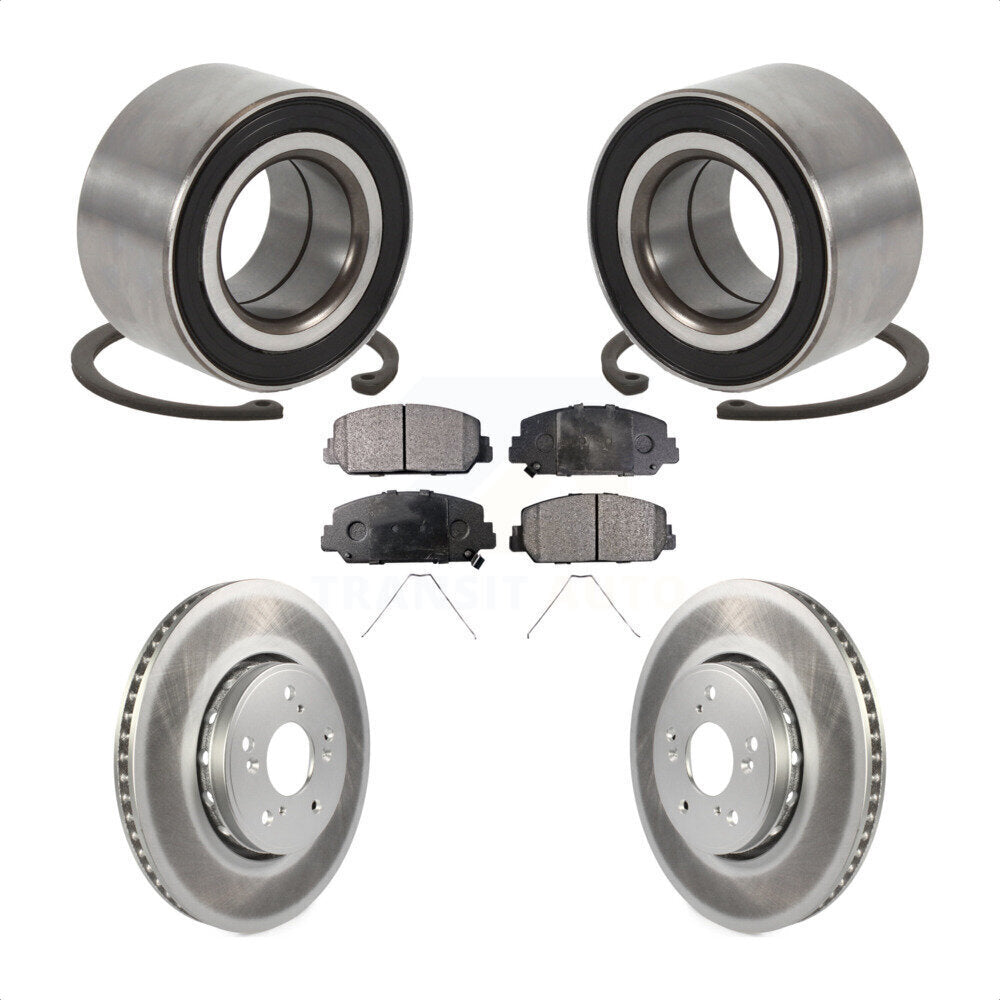 Kit de rotors et plaquettes de frein à disque enduits de roulement de roue avant pour Acura ILX 2016