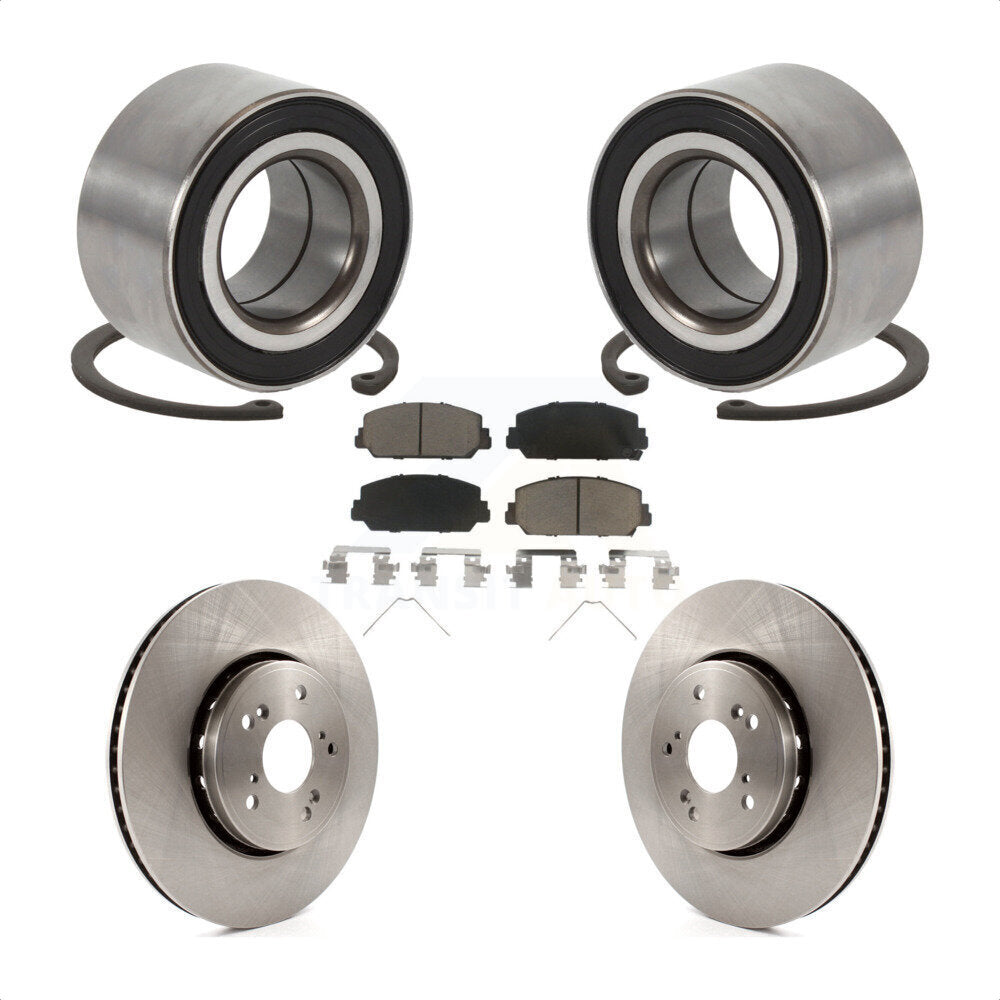 Kit de rotors de frein à disque et de plaquettes en céramique, roulement de roue avant, pour Acura ILX 2016