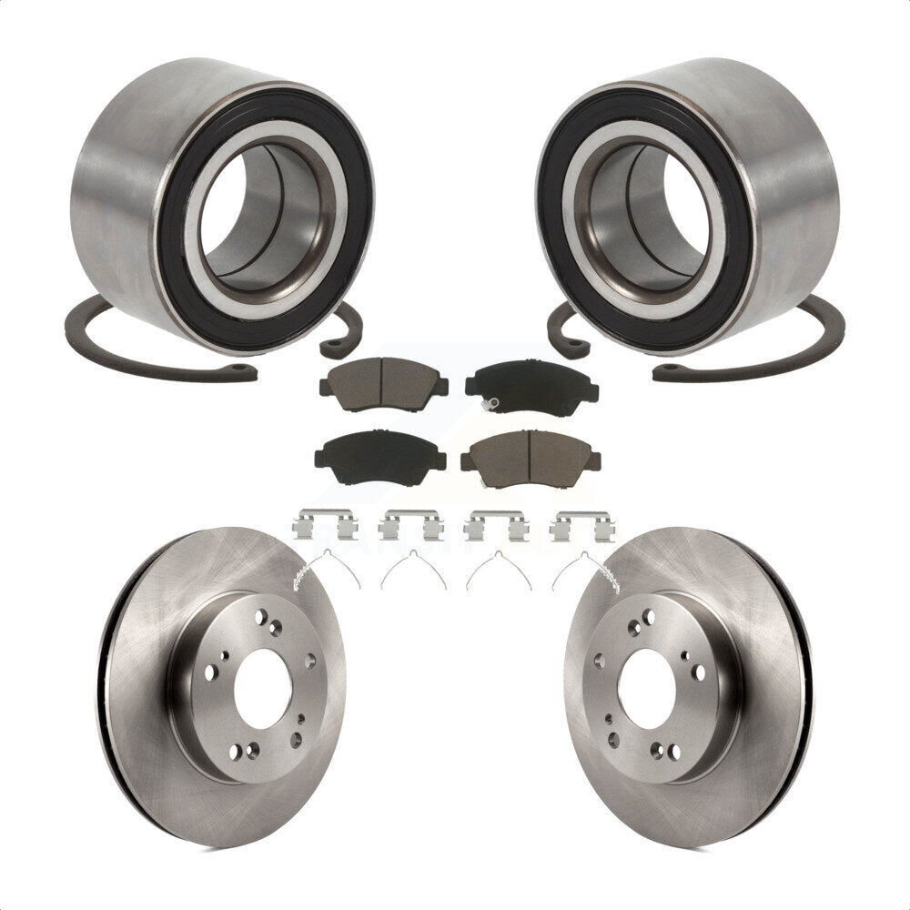 Kit de rotor de frein à disque et de plaquettes en céramique, roulement de roue avant, pour Acura ILX 2015 1.5