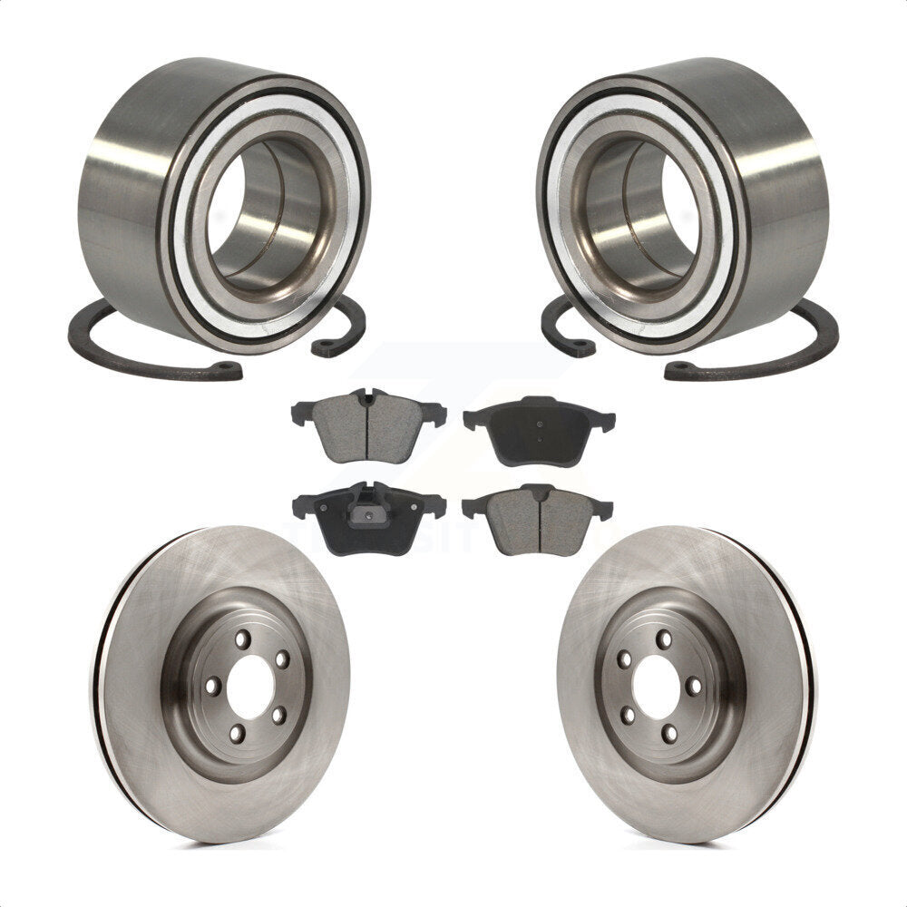 Kit de rotors de frein à disque et de plaquettes en céramique, roulement de roue avant, pour Jaguar XJ