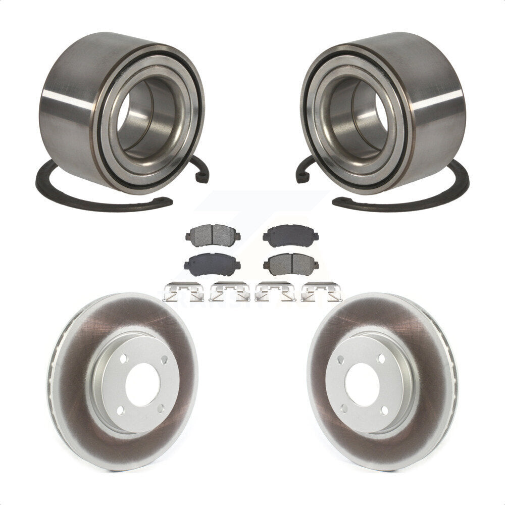 Kit de rotors et plaquettes de frein à disque enduits de roulement de roue avant pour Nissan kick Vers