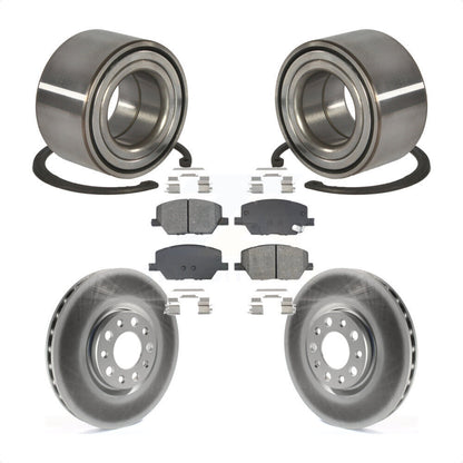 Kit de rotor et plaquettes de frein à disque revêtus de roulement de roue avant pour Fiat 500 2016 – 2018