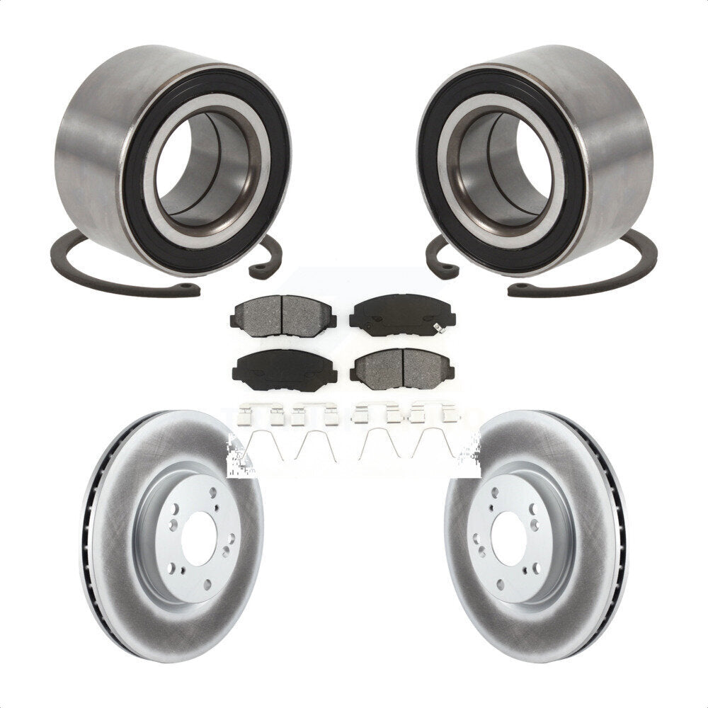 Kit de Rotor et plaquettes de frein à disque revêtu de roulement de roue avant, pour Honda Civic Acura IL