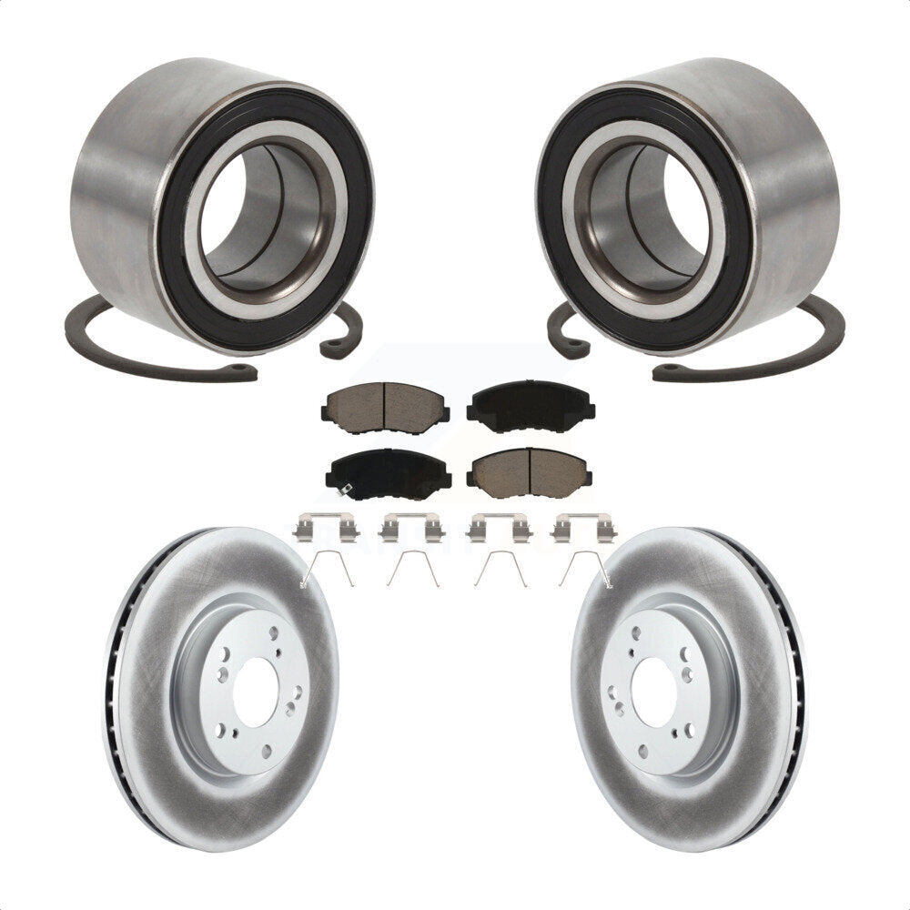Kit de Rotor et plaquettes de frein à disque revêtu de roulement de roue avant, pour Honda Civic Acura IL