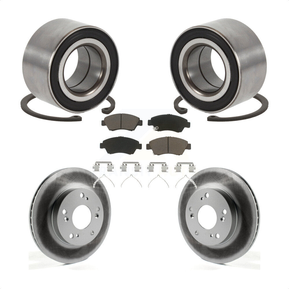Kit de Rotor et plaquettes de frein à disque enduit de roulement de roue avant pour Acura ILX 2015 1.5