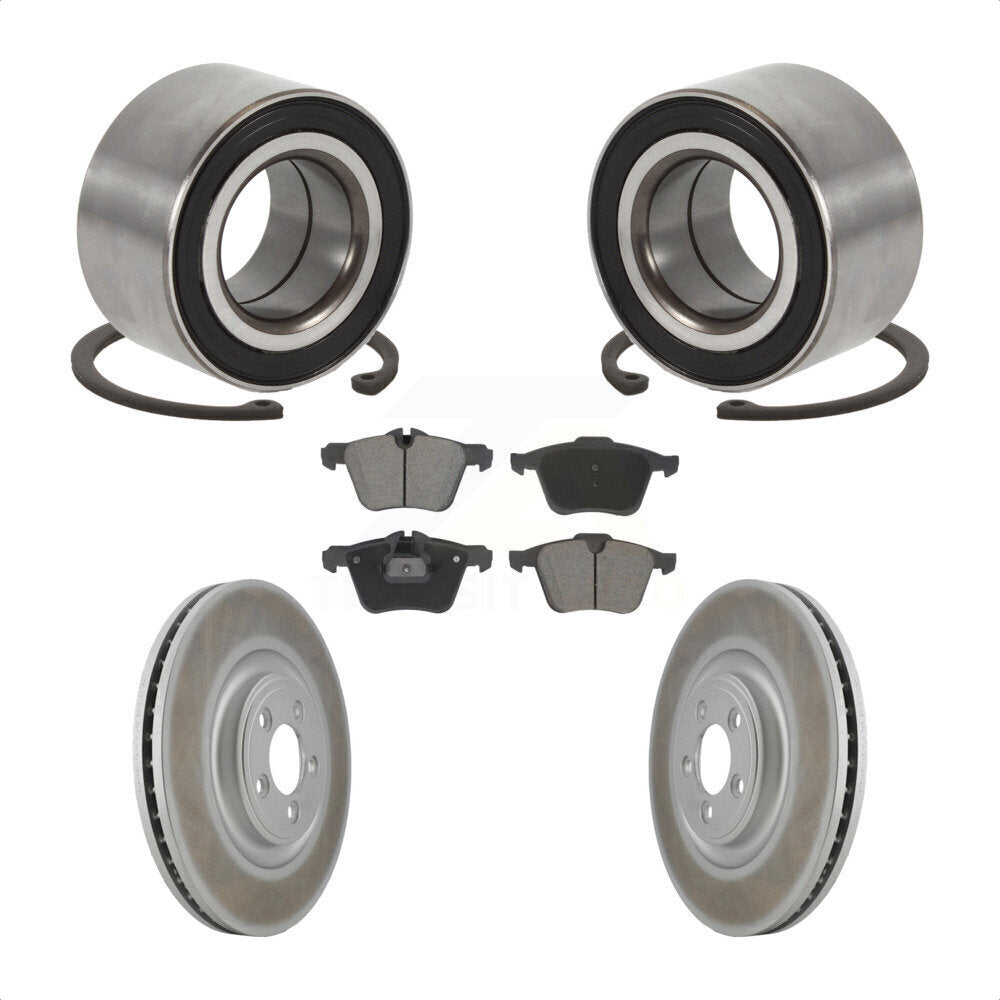 Kit de rotors et plaquettes de frein à disque enduits de roulement de roue avant pour Jaguar XK 2015