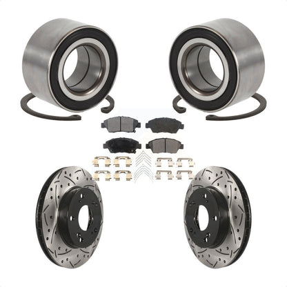 Kit de plaquettes de Rotor de frein, roulement de roue avant, fente de perçage, pour Acura ILX 2015 1.5