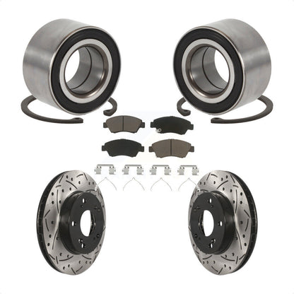 Kit de plaquettes de Rotor de frein, roulement de roue avant, fente de perçage, pour Acura ILX 2015 1.5